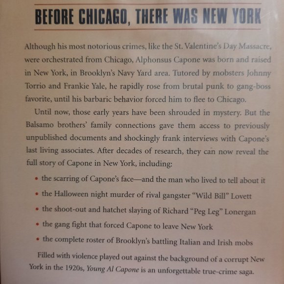Hardcover Book, "Young Al Capone" by William Balsamo & John Balsamo - Picture 2 of 9